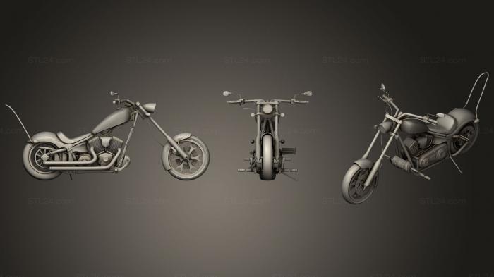 Vehicles (Big Dog Motorcycle, CARS_0088) 3D models for cnc